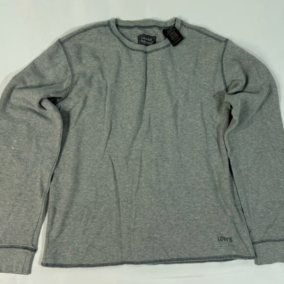 Men's Levi's Red Tag Long Sleeve Gray Heavy Cotton Shirt Size MEDIUM - Picture 1 of 7